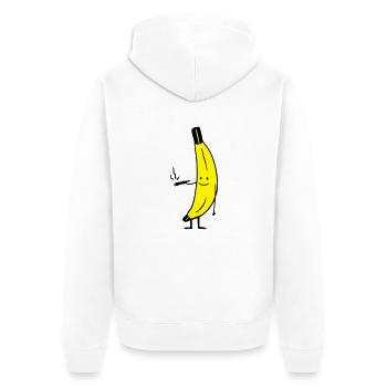 Weed Smoking Banana - Veste à capuche bio Premium Unisexe - blanc - Dos - Thijin (182cm)