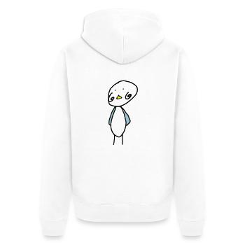 Vogel Küken Bauer Landwirt tier Kind Baby - Unisex Premium Bio Zip Hoodie - Weiß - Hinten - Thijin (182cm)