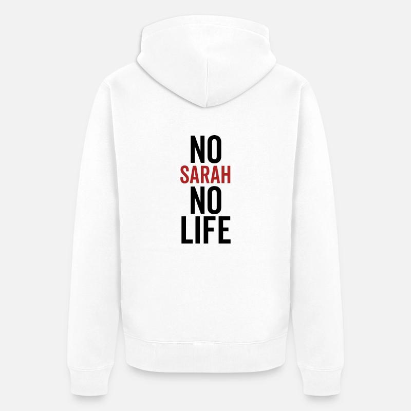 Pas de Sarah Pas de vie - Veste à capuche bio Premium Unisexe - blanc