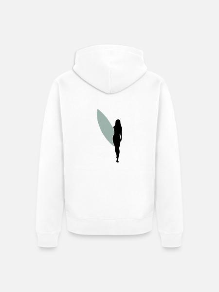 surfgirlshape1 - Unisex Premium Bio Zip Hoodie - Weiß