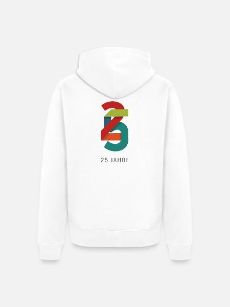 25 Jahre – Jubiläum - Unisex Premium Bio Zip Hoodie - Weiß