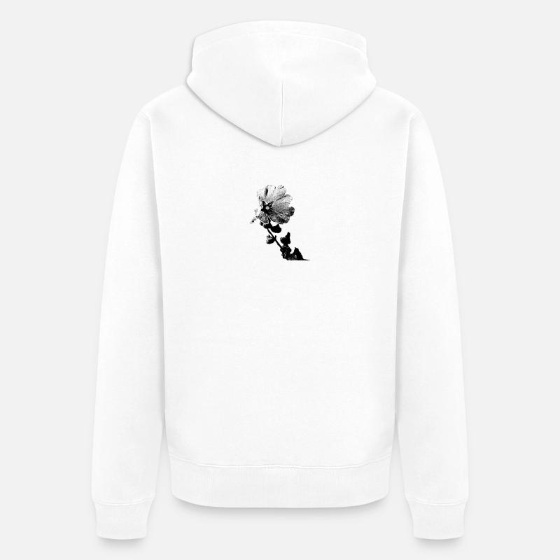 fleur - Veste à capuche bio Premium Unisexe - blanc