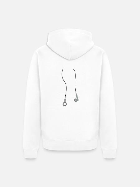kopfhoerer3 - Unisex Premium Organic Zip Hoodie - white