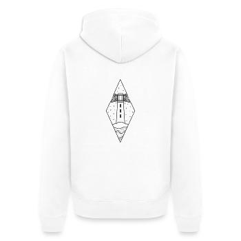 Phare - Veste à capuche bio Premium Unisexe - blanc - Dos - Thijin (182cm)