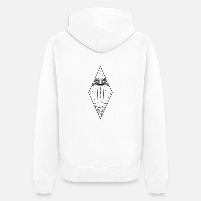 Phare - Veste à capuche bio Premium Unisexe - blanc