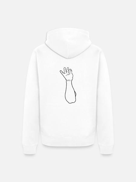 Fingers scatter salt - Unisex Premium Organic Zip Hoodie - white