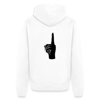 Up Finger pointing - Unisex Premium Organic Zip Hoodie - white - Back - Thijin (182cm)