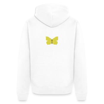 Papillons : Le papillon citron - Veste à capuche bio Premium Unisexe - blanc - Dos - Thijin (182cm)