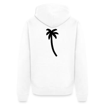 Palm tree - Unisex Premium Organic Zip Hoodie - white - Back - Thijin (182cm)