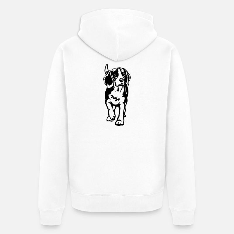 Beagle - Veste à capuche bio Premium Unisexe - blanc