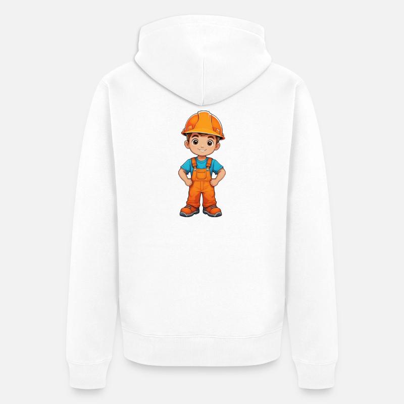 Constructeur - Veste à capuche bio Premium Unisexe - blanc