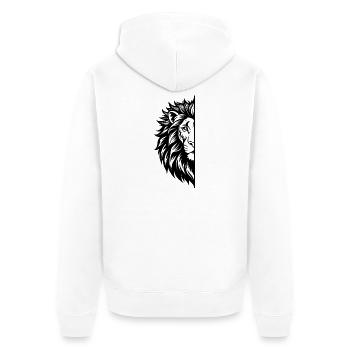 Visage de Lion - Veste à capuche bio Premium Unisexe - blanc - Dos - Thijin (182cm)