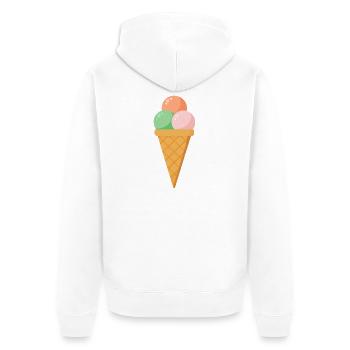Crème - Veste à capuche bio Premium Unisexe - blanc - Dos - Thijin (182cm)
