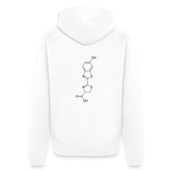 Luminous / Glow in the dark firefly luciferin - Unisex Premium Organic Zip Hoodie - white - Back - Thijin (182cm)