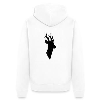 Tête de chevreuil - Veste à capuche bio Premium Unisexe - blanc - Dos - Thijin (182cm)