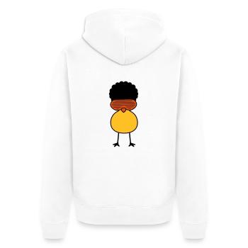 Funky Chick - Veste à capuche bio Premium Unisexe - blanc - Dos - Thijin (182cm)