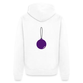 Weihnachtsbaumkugel // Weihnachtskugel // Kugel - Unisex Premium Bio Zip Hoodie - Weiß - Hinten - Thijin (182cm)