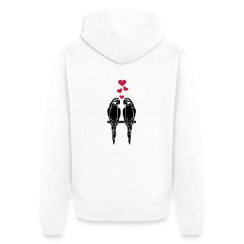 Perroquet - Veste à capuche bio Premium Unisexe - blanc - Dos - Thijin (182cm)