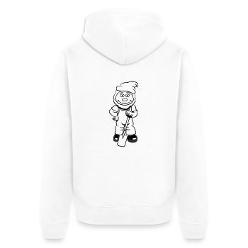 Jardin gartenzwerg spade - Veste à capuche bio Premium Unisexe - blanc - Dos - Thijin (182cm)