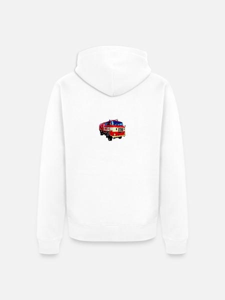 W50 Feuerwehr Spritze IFA - Unisex Premium Bio Zip Hoodie - Weiß