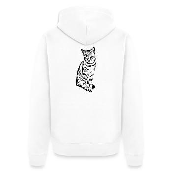 Chat Chaton Tigre Chat Chat Chat Cadeau - Veste à capuche bio Premium Unisexe - blanc - Dos - Thijin (182cm)