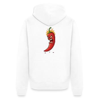 Chili Flamme Furieuse - Veste à capuche bio Premium Unisexe - blanc - Dos - Thijin (182cm)