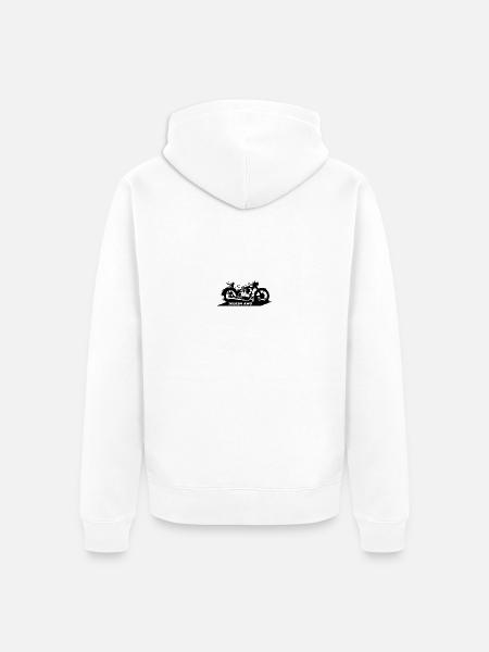 Touren AWO DDR Motorrad - Unisex Premium Bio Zip Hoodie - Weiß