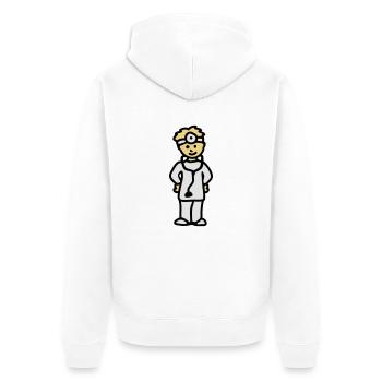 Docteur: 3 - Veste à capuche bio Premium Unisexe - blanc - Dos - Thijin (182cm)