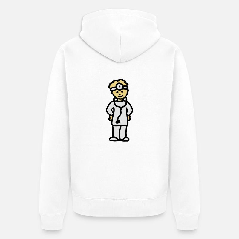 Arzt 3 - Unisex Premium Bio Zip Hoodie - Weiß
