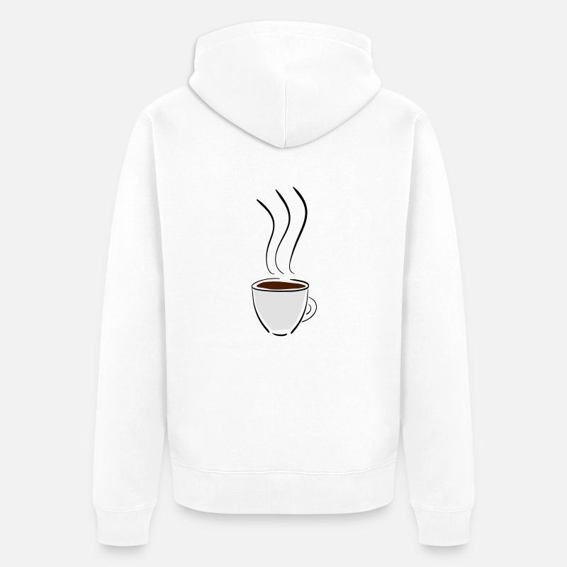 tasse de café - Veste à capuche bio Premium Unisexe - blanc