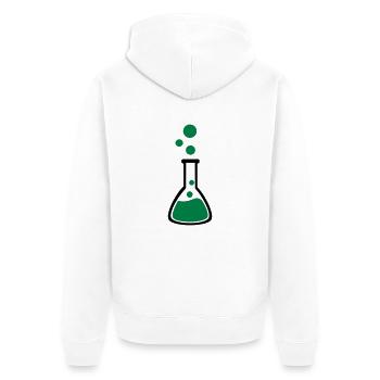 Test tube - Unisex Premium Organic Zip Hoodie - white - Back - Thijin (182cm)