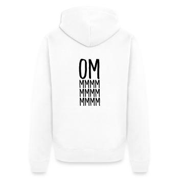 OM MMMMMMMMMMMM - Veste à capuche bio Premium Unisexe - blanc - Dos - Thijin (182cm)