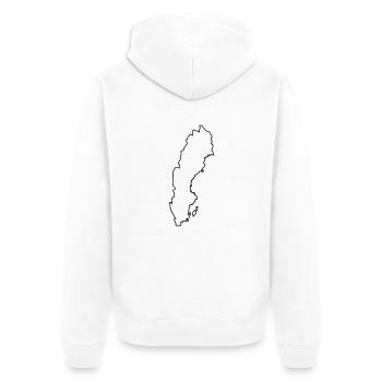 Schweden Suède - Veste à capuche bio Premium Unisexe - blanc - Dos - Thijin (182cm)