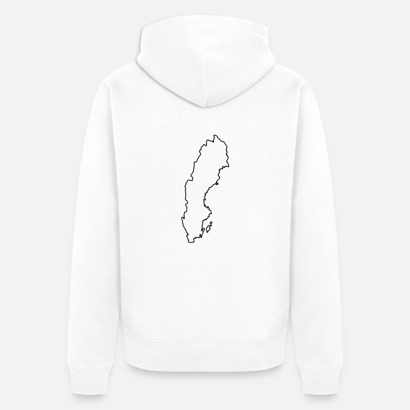 Schweden Suède - Veste à capuche bio Premium Unisexe - blanc