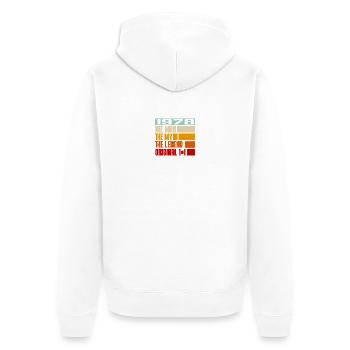 1978 L'homme Mythe Légende - Unisex Premium Organic Zip Hoodie - white - Back - Thijin (182cm)