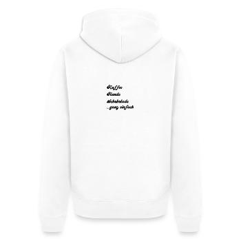 kaffee schoklade hund - Unisex Premium Bio Zip Hoodie - Weiß - Hinten - Thijin (182cm)