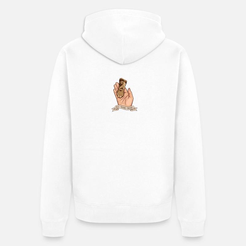 Meilleurs amis pour la vie - Veste à capuche bio Premium Unisexe - blanc