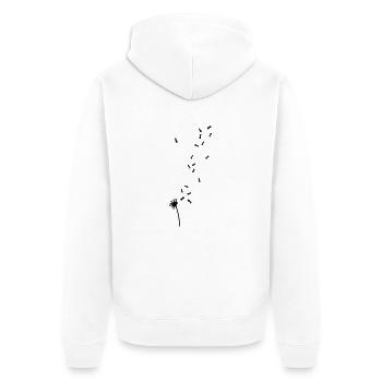 Dandelion hare rabbit bunnies bunny dandelion - Unisex Premium Organic Zip Hoodie - white - Back - Thijin (182cm)