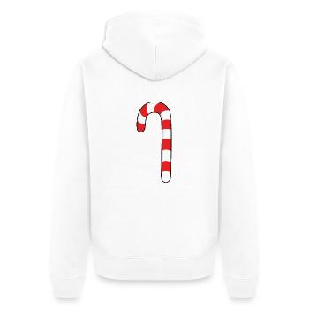Zuckerstange - Unisex Premium Bio Zip Hoodie - Weiß - Hinten - Thijin (182cm)