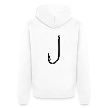 Haken - Unisex Premium Bio Zip Hoodie - Weiß - Hinten - Thijin (182cm)
