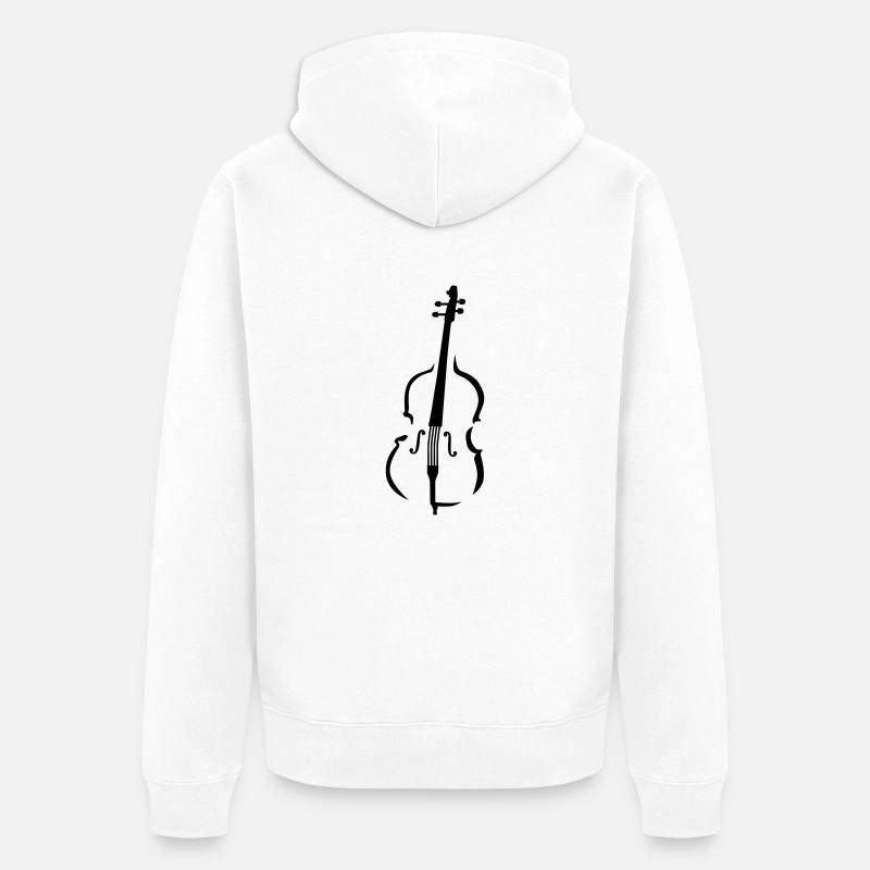 Contrabasse - Veste à capuche bio Premium Unisexe - blanc