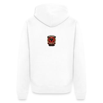 Albanien Adler Emblem - Unisex Premium Bio Zip Hoodie - Weiß - Hinten - Thijin (182cm)
