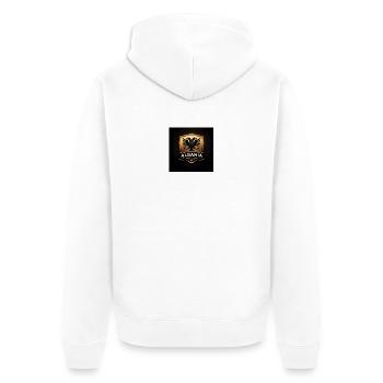 Albanien Adler Wappen Shield - Unisex Premium Bio Zip Hoodie - Weiß - Hinten - Thijin (182cm)