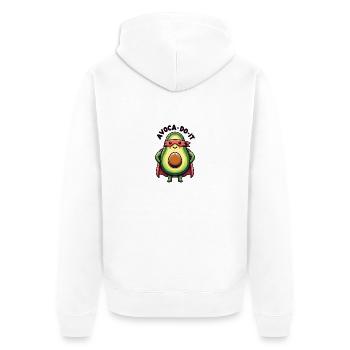 Avoca-Do-It - Unisex Premium Bio Zip Hoodie - Weiß - Hinten - Thijin (182cm)
