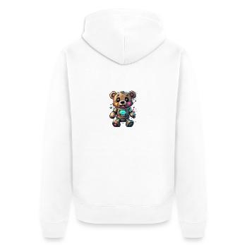 Ours robot - Veste à capuche bio Premium Unisexe - blanc - Dos - Thijin (182cm)