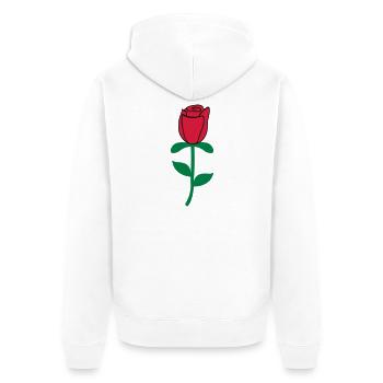 roses - Veste à capuche bio Premium Unisexe - blanc - Dos - Thijin (182cm)