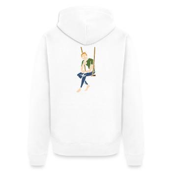 Anime Manga Otaku Kawaii Japon Cosplay Bande dessinée - Veste à capuche bio Premium Unisexe - blanc - Dos - Thijin (182cm)