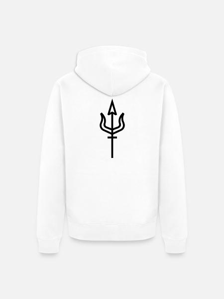 Harpune - Unisex Premium Bio Zip Hoodie - Weiß
