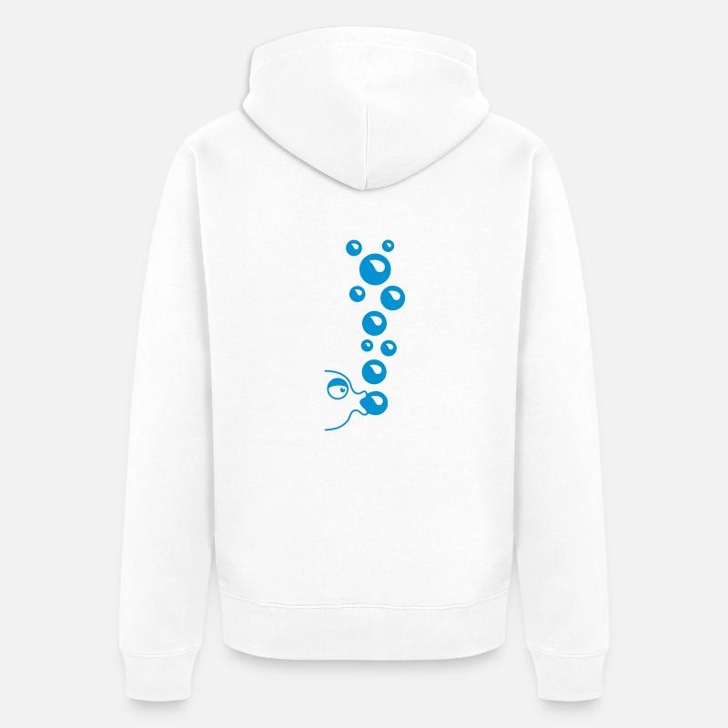 fishbubbles - Veste à capuche bio Premium Unisexe - blanc
