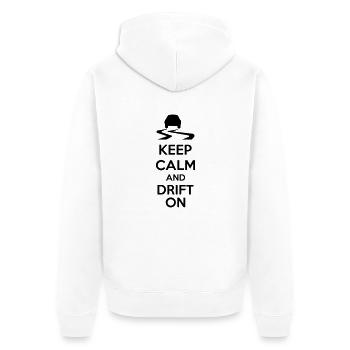 Keep Calm And Drift On - Veste à capuche bio Premium Unisexe - blanc - Dos - Thijin (182cm)